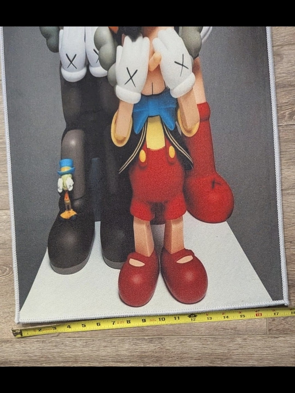KAWS Style Pinocchio Jiminy Cricket Pop Art Rug Non-Slip Floor Mat - Picture 3 of 6